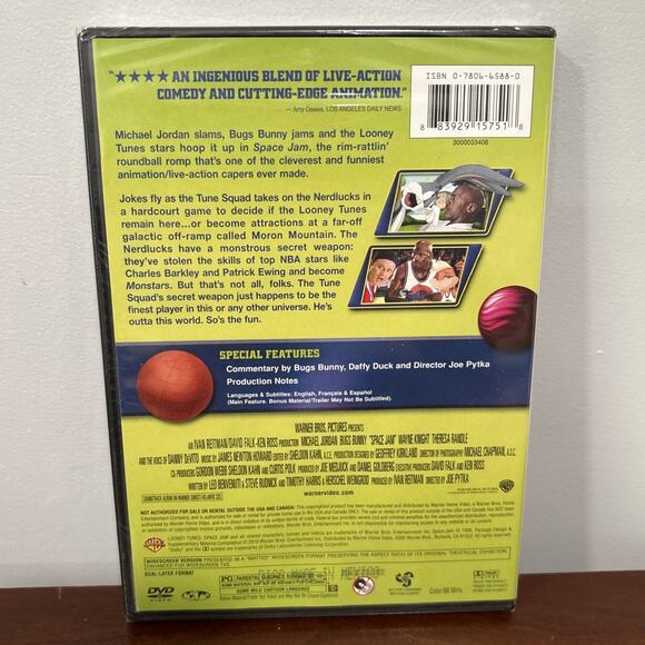 Space Jam (DVD, 2010) Michael Jordan, Bugs Bunny - - Picture 2 of 7